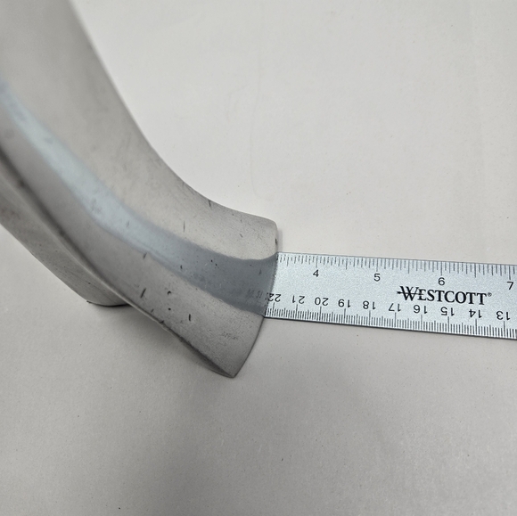 Vintage Matthew Hilton Cast Silver Tone Aluminum Postmodern Candlestick Holder - Picture 10 of 11